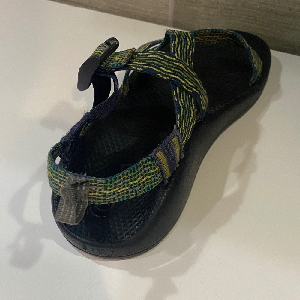Chaco Z1 Eco Tread Unisex Sandals- Women's 9/Men's 8- Blue/Green/Yellow - Picture 7 of 15